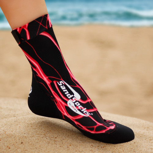 Red Lightning Sand Socks